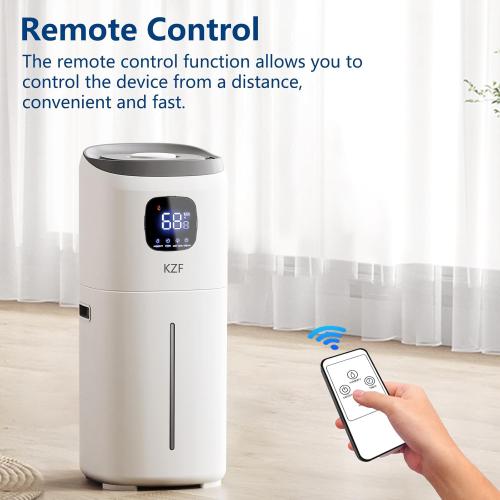 KZF 15L Humidifiers for Bedroom Large Room - 2000 Sq.ft Coverage, 72Hrs Runtime, Top Fill, 26dB Quiet, 3 Mist Levels & Diffuser, Auto Shut-Off, Ready for Baby Nursery and Plants
