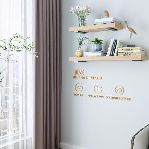 Heavy Duty Metal Shelf Brackets 6-Inch, Set of 4, Modern Black Matte Finish, 1/5 Thick Steel, Easy-to-Install, Strong Support for Shelves, Versatile & Stylish