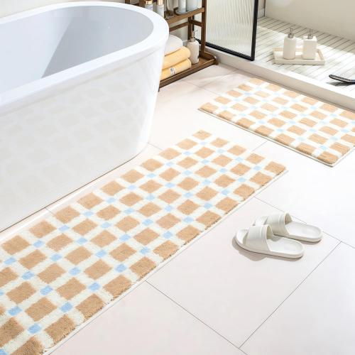 GIB Bathroom Rugs 32x20, Extra Soft Absorbent Bath Mat for Bathroom Floor