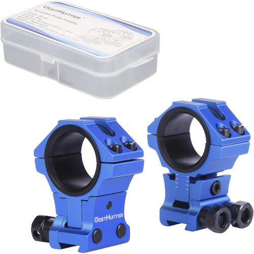 WestHunter Optics Adjustable Height Dovetail Scope Rings, 1 Inch 30 mm Precision Scope