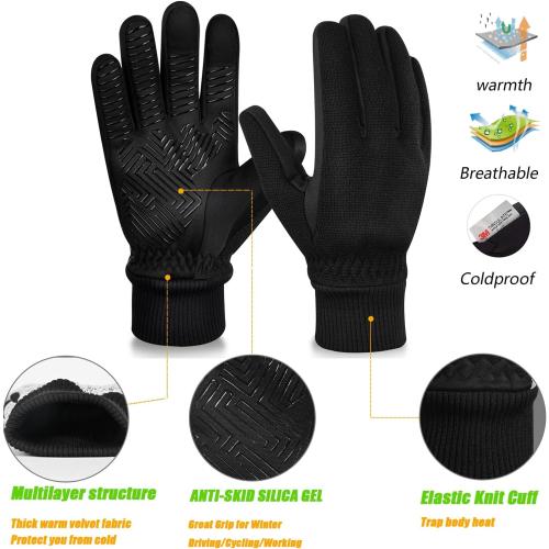 Size xl MOREOK Winter Gloves for Men/Women -10°F 3M Thinsulate Warm Touch Screen Snow Ski Bicycle Bike Gloves for Driving/Cycling/Running/Hiking