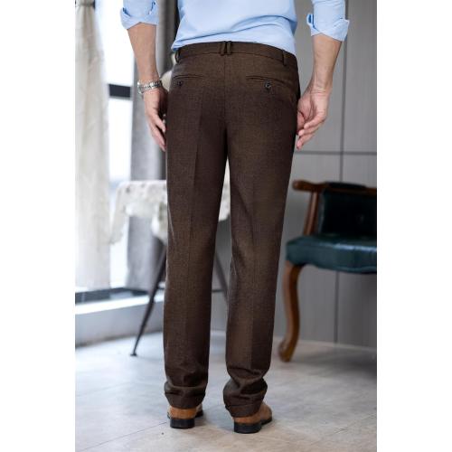 Mens Vintage Tweed Dress Pants Slacks Trousers Regular Fit Suit Pants for Men Size large