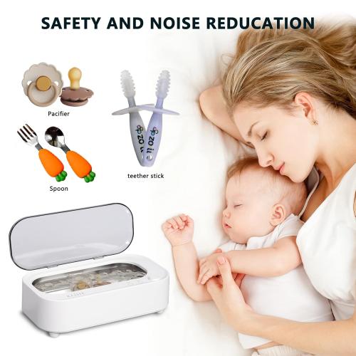 Jewelry Cleaner Machine - 48Khz Silver Cleaner Machine for Eye Glasses, Ring, Earring, Necklaces, Watch Strap, Makeup Brush, 304 Stainless Steel Tank with 12OZ