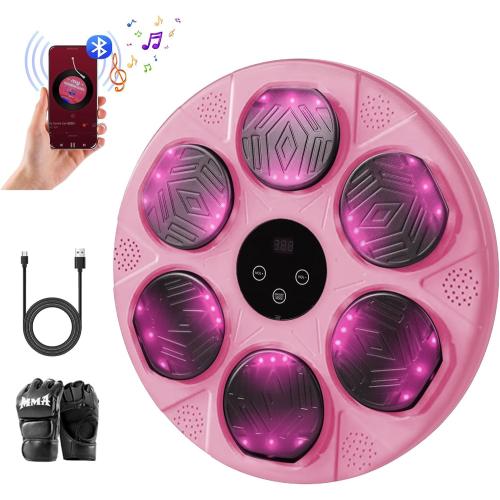 renZEC 2025 Music Boxing Machine for Adults and Kids, Smart Bluetooth Punching Bag with Boxing Gloves, Boxing Wall Mount Machine, Target Training Equipment for Home, Office, Gym(Upgrade)