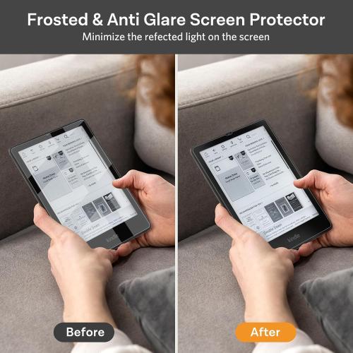 CoBak 3 Pack Anti-Glare Matte Screen Protector for 7 Kindle Paperwhite 12th Gen 2024 & Colorsoft Signature Edition,for Kobo Aura 2 - High Clarity, Fingerprint Resistant - Fine-Grit Texture PET Film