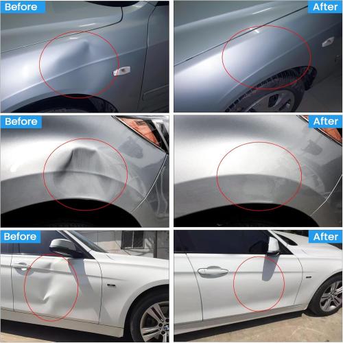 55Pcs Car Dent Puller Kit, Paintless Dent Remover Tool with Adjustable Dent Lifter & Bridge Puller, Dent Repair Kit for Auto Body Large & Small Dents, Hail Damage Dent Removal 98% of Car Dents