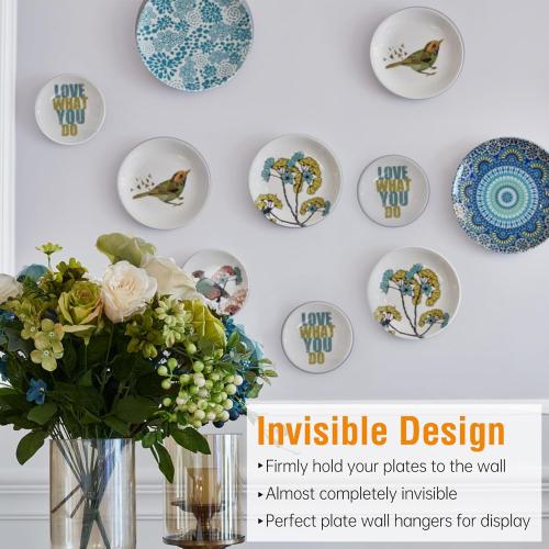 Bilillo 3 Pack Plate Hangers for the Wall, Fits 8-10 inch Decorative Plate