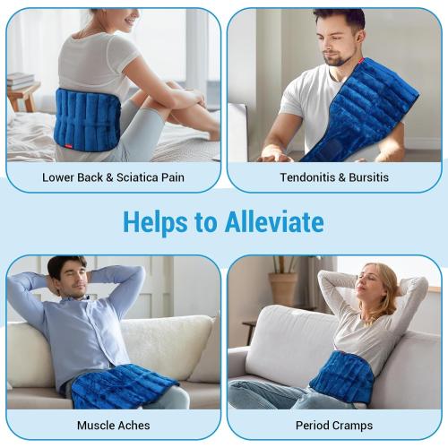 Comfytemp Microwave Heating Pad for Back Pain Relief, FSA Eligible HSA, 2.5LB Wearables Microwavable Heating Pads, Moist Heat Therapy for Sciatica, Waist Coccyx, Warm Compress Recovery Get Well Gift