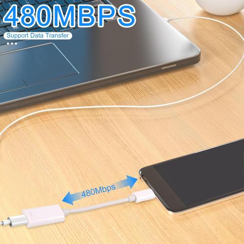 USB C to Audio Adapter, USB C Male to Female Headphone Adapter for Earbuds Charging Data Transfer Music Playback Calls for iPhone 16/15 iPad