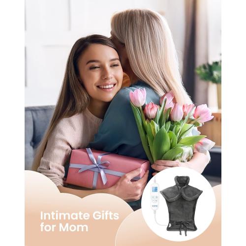 RENPHO Electric Heating Pad - 6 Heat Levels for Neck, Shoulder, and Back, Weighted Pad for Snug Fit - Machine Washable, ETL Safety Certified for Cold Nights and Winter, FSA Eligible