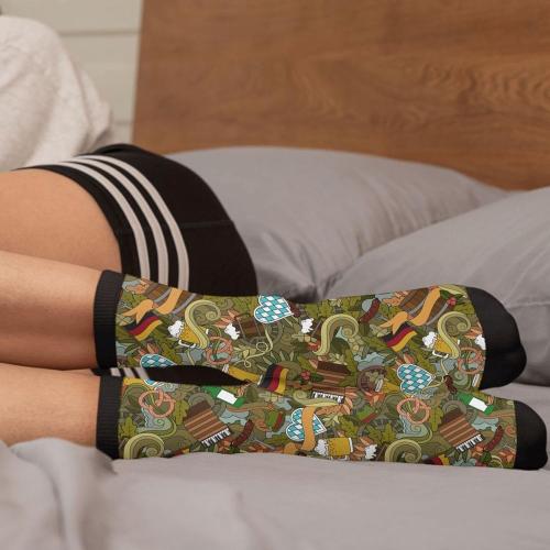 Graffiti Wall, Hip Hop Art Novelty Crew Socks Casual Funny Crazy Dress Socks