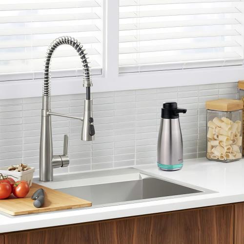 AIKE 15fl.oz Stainless Steel Liquid Soap Dispenser for Dish and Hand Soap