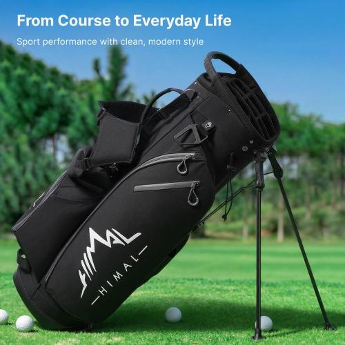 GoHimal Lightweight 14-Way Golf Stand Bag for Men & Women | Durable Club Bag, Dual Straps, Multiple Pockets, Rain Hood Included