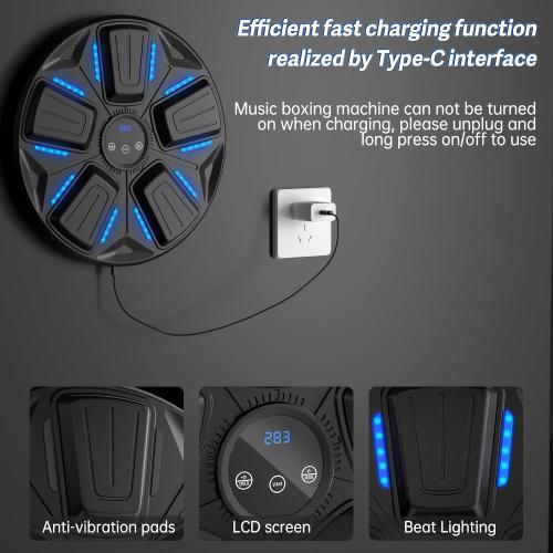 ANHAO Music Boxing Machine for Adults and Kids,Toys for Teens,smart Music Boxing Training Equipment,Music Punching Machine,Move with the Music a Great Gift for a Lively Person