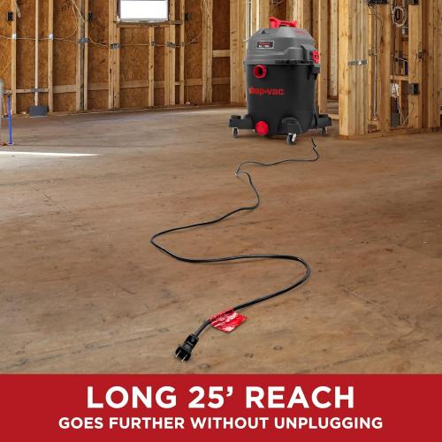 Shop-Vac 5430098 Ultra Quiet Wet/Dry Vacuum, 12 Gallon, 5.5 HP Powerful Suction & Heavy Duty for Jobsite, Garage, Workshop & Home