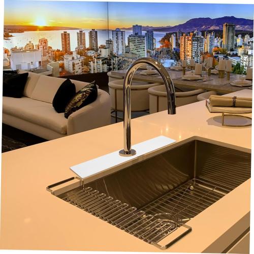 Angoily Diatomite Sink Faucet Mat Water Absorbent Dry Counter Mat Kitchen Accessory
