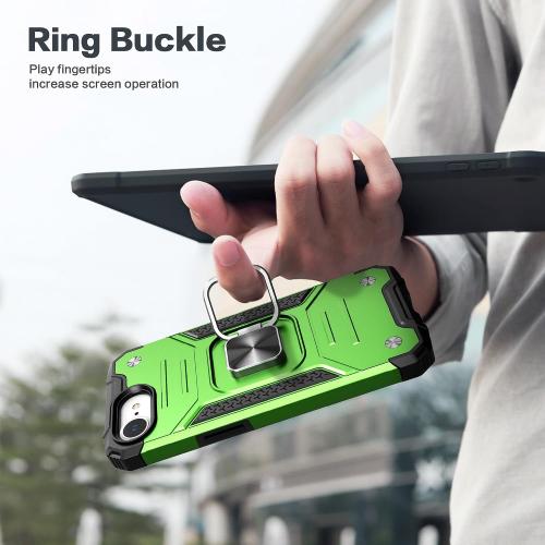 for iPhone 16e & iPhone 17e Case with Screen Protector for Men Women,Hybrid Drop Test Cover with Car Mount Kickstand Slim Fit Shockproof Protective Sturdy Case for iPhone 16e/17e 6.1,Green