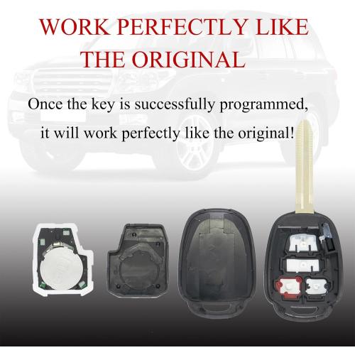 MechanMagic Key Fob Remote Replacement Fits for Toyota Corolla 2014 2015 2016 2017 2018 2019/Camry 2014-2017/Tacoma 2016-2018 HYQ12BDM Keyless Entry Remote Control HYQ12BEL 89070-02880 H Chip