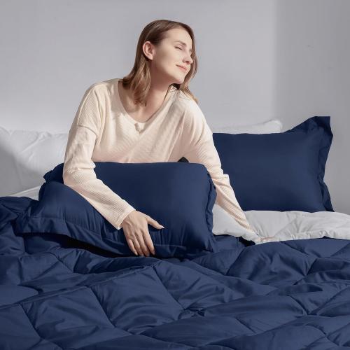 Basic Beyond Queen Comforter  - Navy Blue