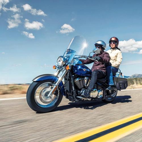 KEMIMOTO Synthetic Leather Motorcycle Saddlebags 30L (15Lx2) Universal Motorcycle Throw Over Saddle Bags Compatible with Sportster Dyna Softail Touring Models Vstar Shadow Wide Glide Black
