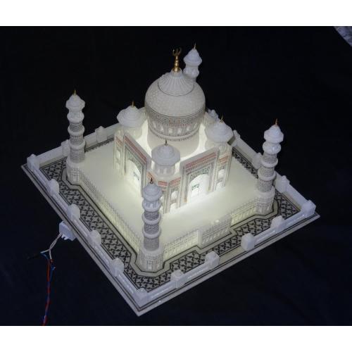 White Marble Taj Mahal 11 inch | Marble Taj Mahal Replica India Agra Handcrafted Beautiful The Symbol Of Love Taj Mahal Building Model | Home Decorative Lovers, Valentine Day Gift for Everyone