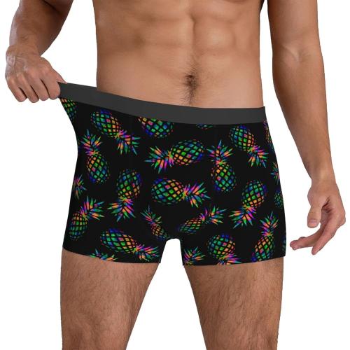 Size M..Colorful Pineapples Men'S Underwear Briefs Breathable Stretch