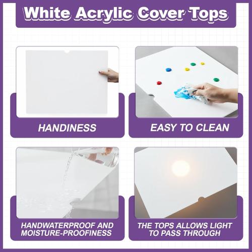 Novabright 2 Pack Acrylic Sensory Table Cover Compatible with IKEA Flisat