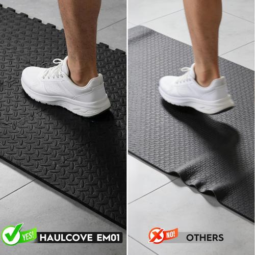 18pcs Puzzle Exercise Mat, 12.6x12.6x0.4, 18sqft EVA Interlocking Foam Floor Tiles, Non-Slip, Protective, Water-Resistant Flooring for Home Gym & Workout Equipment