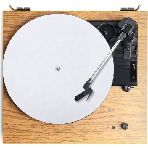 White Turntable Mat for 12'' Vinyl Record Player: Anti-Static Turntable Platter Mat - Anti-Slip Vinyl Slipmat to Reduce Noise Due to Static and Improve Sound Quality - Tighter Bass Quality