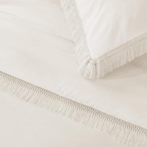 Andency Comforter Set Oversized King Beige 120x120, 3 Pieces Boho Fall Tassel Lightweight Bedding Comforter Sets, All Season Soft Bed Set (1 Comforter & 2 Pillowcases)