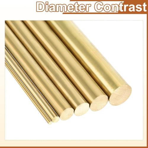uxcell 12 Pcs 3/64(1.2mm) Dia Brass Solid Round Rod, 6(153mm) Length H62 Brass Lathe Bar Stock Round Brass Rod for DIY Crafts Industry Construction