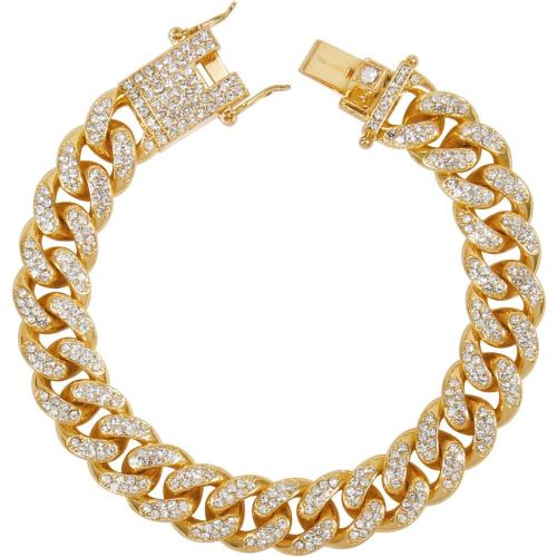 putouzip Miami Cuban Link Chains Set For Men 12/14/20mm 18K Gold Plated Diamond Fully Iced Out Chain Bracelet Necklace