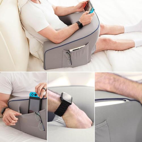 cooloo8 Reading Pillow, Ergonomic Lap Desk, Book Pillow for Reading in Bed, Arm Rest for Couch, Lap Pillow, Reading Cushion, Gaming Pillow, Arm Pillows for Adults