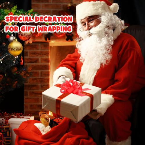 Poen 30 Pieces Christmas Pull Bows Gift Wrapping 5 Inch Large Ribbon Pull Bows Red for Holiday Gift Bag Box Basket Presents Birthday Wedding Xmas Wrap Accessory Decor