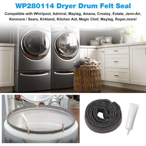 280114 -WP280114 Replacement Whirlpool Dryer Drum Felt Seal