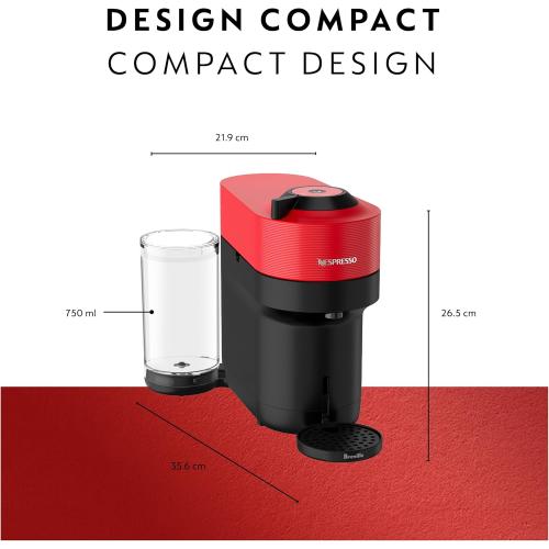 Nespresso Vertuo Pop  Coffee and Espresso Maker by Breville, Spicy Red