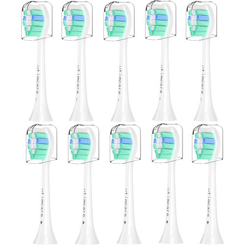 Replacement Toothbrush Heads Compatible with Philips Sonicare Electric Toothbrush, 10 Pack, Refills