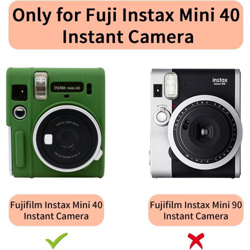 Easy Hood Protective Case for Fujifilm Instax Mini 40 Instant Camera, Soft Silicone Camera Case Cover Bag Lightweight Full Protector for Fujifilm Mini 40 – Green