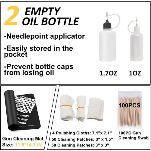 iunio Gun Cleaning Kit, Universal Gun Cleaning Kit for All Caliber Shotgun Pistol Rifle Cleaning Kit with Mat Portable Case