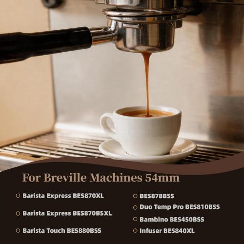 54mm Bottomless Portafilter Fit Breville Barista Express with 20g Basket