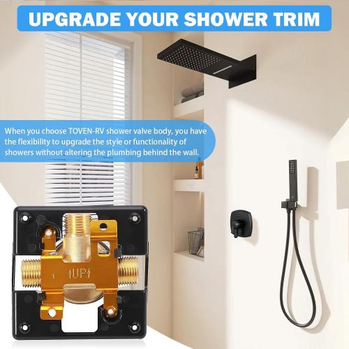 R10000-UNBXHF MultiChoice High Flow Shower Rough-In Valve Body, 1/2-Inch