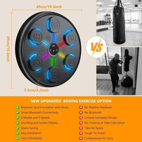 jiaao Music Boxing Machine, Boxing Music Workout Machine for Adults Kids