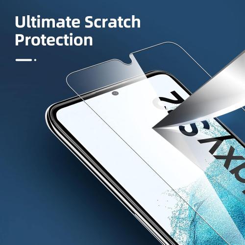 NEW'C 3 Pack Designed for Samsung Galaxy S22 5G, Screen Protector Tempered Glass, Case Friendly Anti Scratch Bubble Free Ultra Resistant