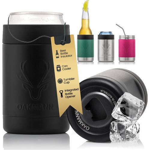 STUBiBudi Bottle Can Cooler, Beer Bottle Holder with Beer Opener, Insulated Beer Bottle Cooler, Beer Gifts, Beer Accessories, 12oz Beer Cooler Can Holder 4 in 1 Seltzer Cooli Bottle Keeper Beer Holder