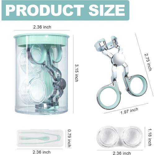 Contact Lens Applicator Tool — Eye Contact Removal Tweezers, Scleral Lens Inserter, Contact Lens Case, Contact Lens Eyelid Wearingtool for Travel