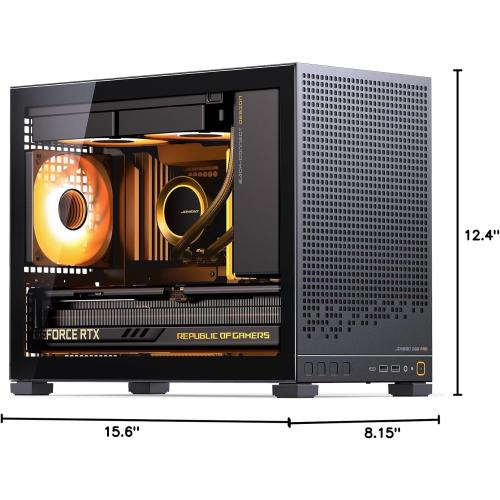 JONSBO D32 PRO Micro-ATX PC Case,High Compatibility Mini Desktop Case,A/B Mode for MB, Support MATX Back-Connect/BTF MB,365mm GPU/240AIO/163mm Air Cooler,ATX/SFX PSU, USB3.2 PC Gaming case,Black