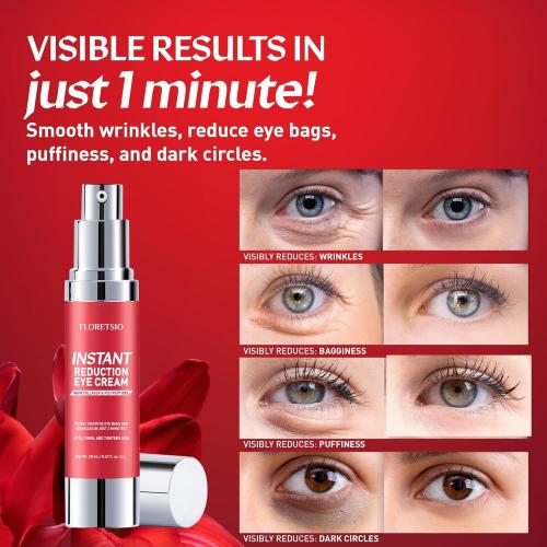 Instant Eye & Face Lift Cream: Rapid Under Eye Bags,Wrinkles, Dark Circles, Puffiness Remover for Women and Men in 60 Seconds - Wrinkle Filler 0.67oz - Temporary Firming & Tightening Treatment -