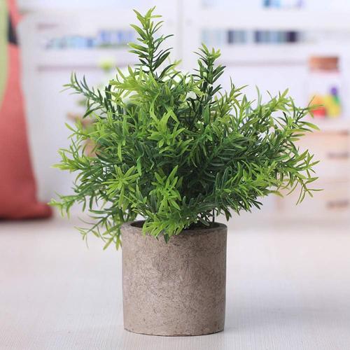 EdricShop Plastic Dried Flower Simulation Artificial Small Plants Fake Flower Home Store Decoration Plants Artificial Plants - (Color: Green)