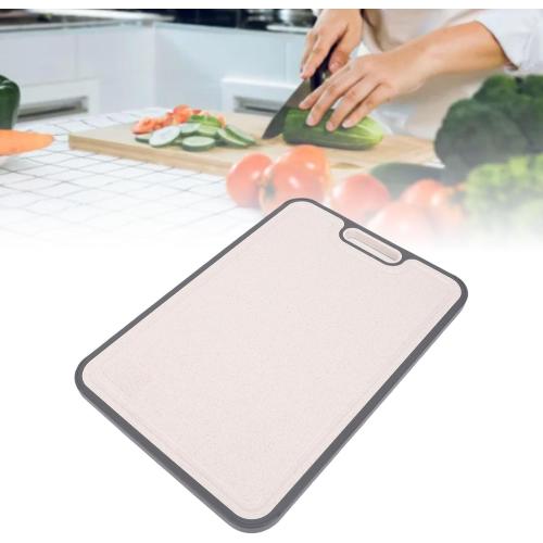 15 x 10in Stainless Steel/Wheat Straw PP Cutting Board for Kitchen, Double Sided for Meat & Vegetables, Kitchen presents