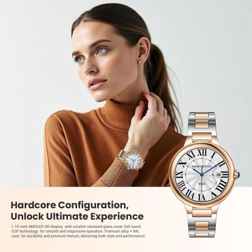 SOUYIE 2026 Luxury Smart Watch for Women, 1.19 AMOLED Display, DA GPT Smartwatch, Heart Rate, Sleep Monitor, 107 Sports Modes Fitness Tracker, Compatible with iOS & Android